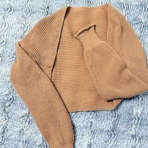 SHEIN Tan Knit Shrug